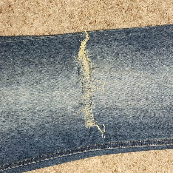 GAP 1969 Real straight 32T Distressed Blue Jeans - Picture 3 of 5